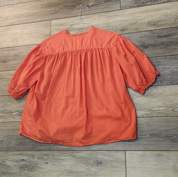 Xirena Eden Coral Short Sleeve Button Down Shirt Size Large - Picture 7 of 7